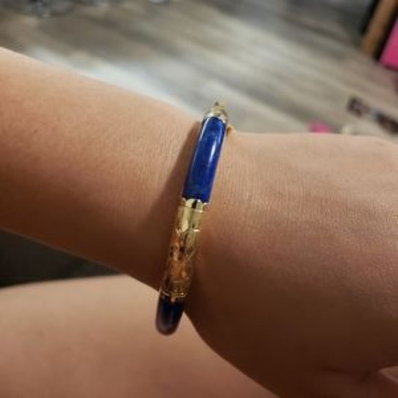 14k gold lapis bracelet - Picture 4 of 11